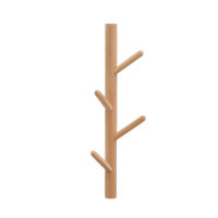 Storage Rack Multifunction Hook Simple Beech Tree Wall Hanging Solid Wood Coat Hook Wall Hanging Wooden Hanger