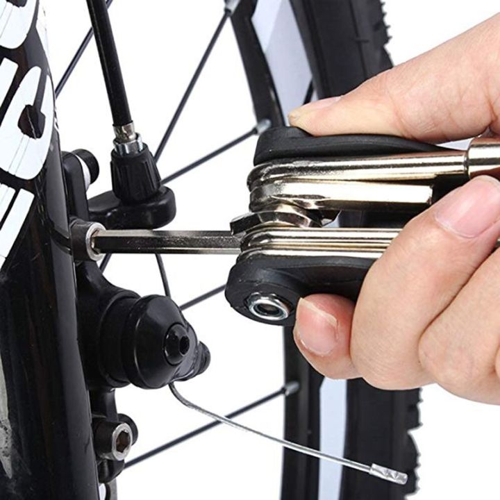 ชุดเครื่องมือซ่อมแซมจักรยานอเนกประสงค์16ใน1ชุดปั่นจักรยานมีคีย์หลายฟังก์ชันไขควงประแจซ็อกเก็ต