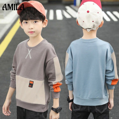 AMILA เสื้อยืดแขนยาวสำหรับเด็กผู้ชาย,เสื้อคาร์ดิแกนเสื้อกันหนาวสำหรับเด็ก,เสื้อสำหรับเด็กผู้ชายเสื้อบอททอมเสื้อยืดสำหรับเด็ก