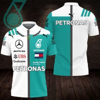 (ALL IN STOCK XZX)   Formula 1  Champion MERCEDES2023 3D All Over Print Polo Shirt 05  (Free customized name logo for private chat, styles can be changed with zippers or buttons)