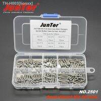 180pcs M2.5 (2.5mm) A2 Stainless Steel ISO7380 Button Head Allen Bolts Hexagon Socket Screws Assortment Kit NO.2501