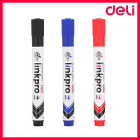 ??⚫Deli Dry Erase Marker ปากกาไวท์บอร์ดปลอดสารพิษ ไม่มีกลิ่นฉุน 1 ด้าม หมึก สีน้ำเงิน สีดำ สีแดง