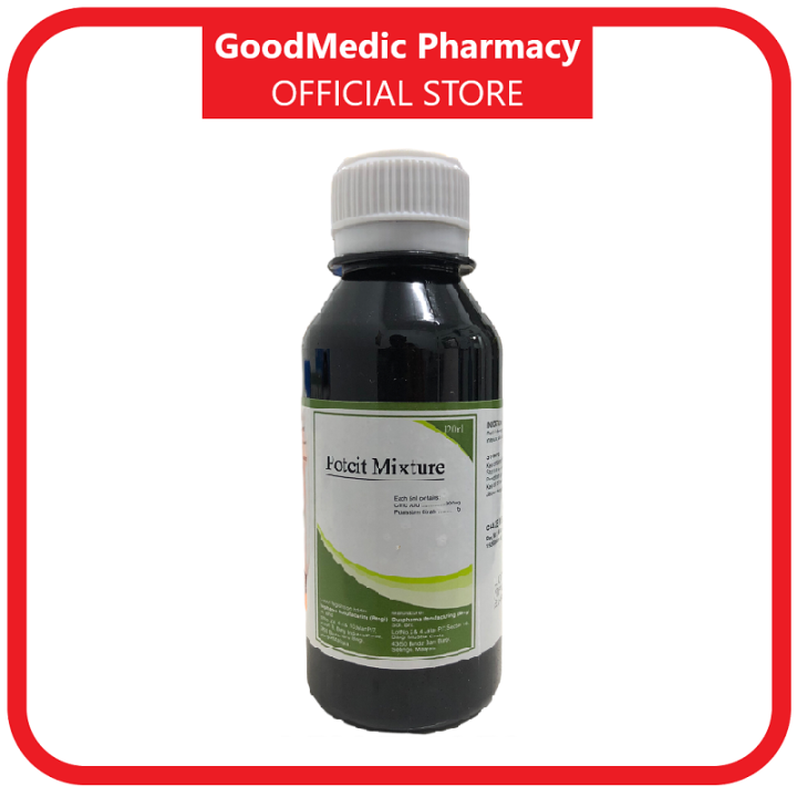 Potcit Mixture 120ml (Potassium Citrate for Urinary Alkalizer/ Kencing