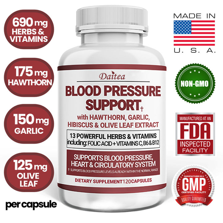 Blood Pressure Support Supplement Healthy Heart, Cholesterol, Heart