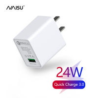 【Best-Selling】 SCISSORS MASTER Nisu 24W Quick Charge EU UK QC 3.0 USB Charger โทรศัพท์มือถือ Wall Fast Charging Adapter สำหรับ2021