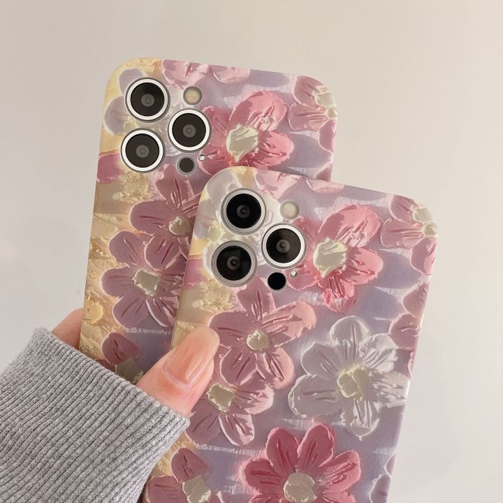 ภาพวาดดอกไม้สีชมพูเปลือกโทรศัพท์มือถือสำหรับ-iphone14promax-โทรศัพท์มือถือสำหรับ-iphone13-เต็มหน้าจอดอกไม้เปลือกโทรศัพท์มือถือสำหรับ-iphone12-แฟชั่นดอกไม้สีชมพูเปลือกโทรศัพท์มือถือสำหรับ-iphone11proma