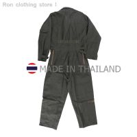 [คุ้มราคา!!] ☈สีขี้ม้า ชุดหมีช่าง ชุดหมีกู้ภัย ชุดหมี SAFETY ชุดนักโทษ แขนยาว Coverall ชุดหมี ชุดหมีช่าง **พร้อมส่ง**