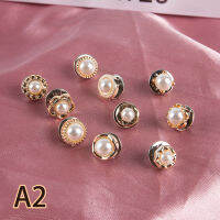 qiuq[COD] 10pcs กระดุมเข็มกลัดชุดแฟชั่นมุก rhinestones PIN Coat Accessories