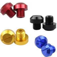 2Pcs Universal Motorcycle M10x1.25 Rearview Mirror Thread Hole Plugs Clockwise Screw Bolts Covers Caps Anodize Surface Finish