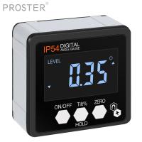 4*90° Digital Protractor Level Box Angle Finder Level Gauge Bevel Gauge Inclinometer Magnetic Base Backlight Digital Measurement
