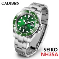 【YF】 CADISEN New Men Automatic Mechanical Watches NH35A Movement Stainless Steel Sapphire Glass Waterproof Reloj Hombre