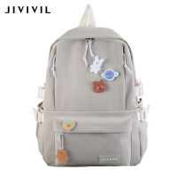 ♝ JIVIVIL กระเป๋าเป้สะพายหลัง กระเป๋าสะพายผญ กระเป๋าสะพายหลัง กระเป๋าเป้แฟชั่น สไตล์เกาหลี กระเป๋านักรียน น่ารัก รุ่นใหม่ ก