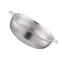 【CW】 Strainer Basket Colander Bowl Fruit Mesh Vegetable Washing Metal Storage Drain Rice Sieve