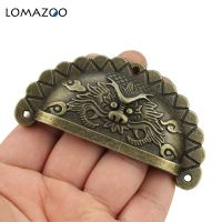 ❐◘✇ Vintage Metal Handles For Furniture Drawer Cabinet Door Handles Knobs Hardware Cupboard Antique Iron Shell Pull Handles Retro