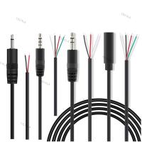 1/5pcs 3.5MM 2 3 Pin 4 Core Male Female Audio Extension Cable Aux connector Head Line 3.5mm mono Stereo 3 4 wires diy Audio 1M YB24TH