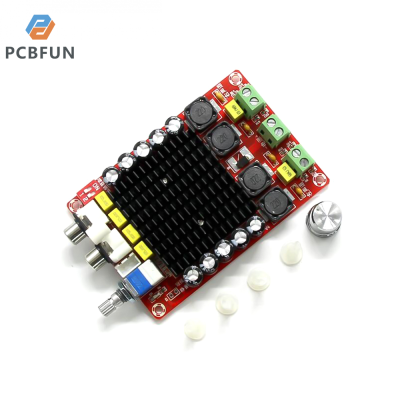 pcbfun บอร์ดเครื่องขยายเสียง DC 24V Class D โมดูลเครื่องเสียงพาวเวอร์แอมป์ช่องดิจิตอลแบบคู่0W 2X10 TDA7498 DC15-32V XH-M510