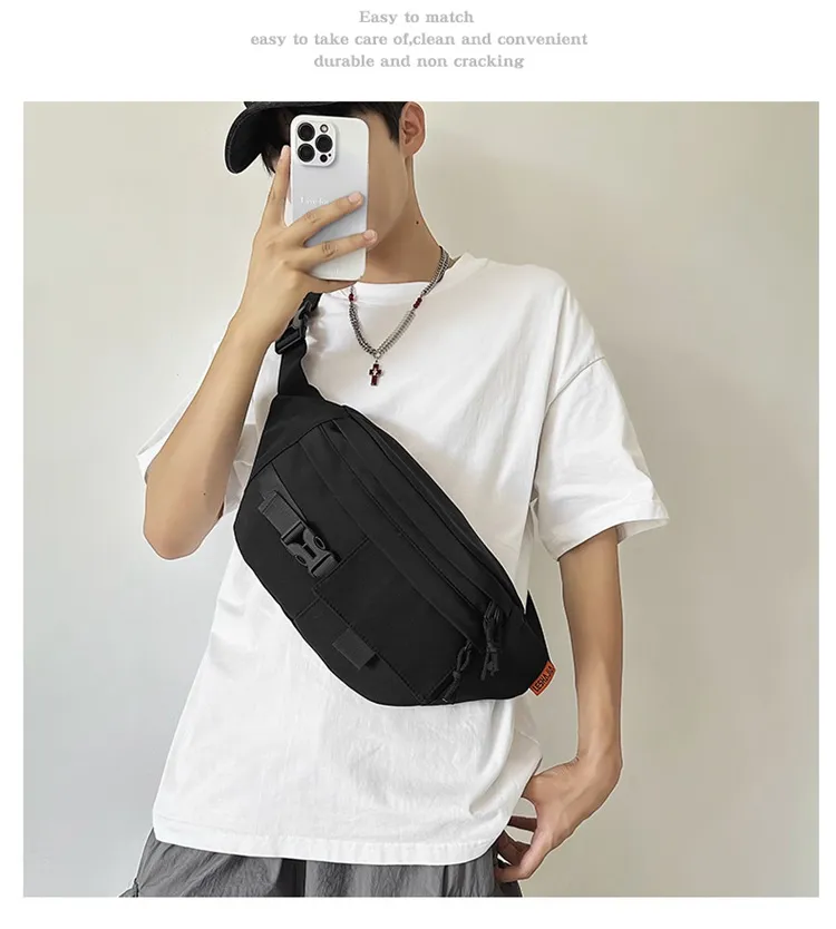 Japanese Simple Chest Bag Men's Student Ins Fashion All-Match