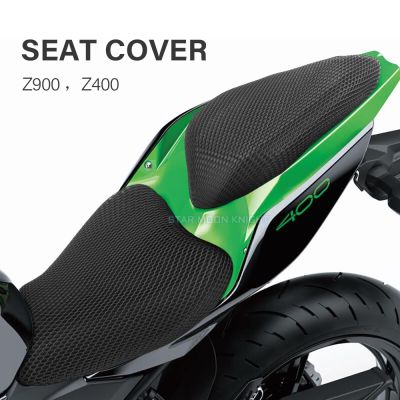 เบาะครอบที่นั่งลดการกระแทกปกป้องรถจักรยานยนต์สำหรับ Kawasaki Ninja 400 Z900 Z400 Z 900 400ผ้าไนล่อนอุปกรณ์เสริมฝาครอบอานจักรยาน