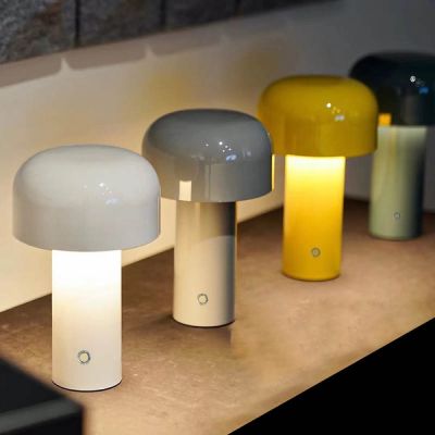 1Pcs Mushroom Table Lamp Portable Wireless Touch Rechargeable Night Lamp USB Desk Lamp Desktop Decoration Bedroom Night Light