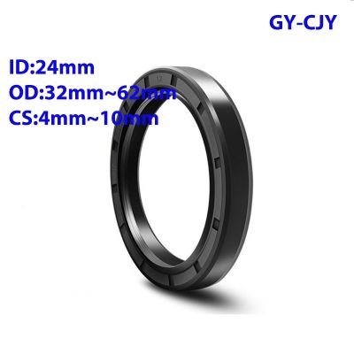 ID: 24mm Black NBR TC/FB/TG4 Skeleton Oil Seal Rings OD: 32mm-62mm Height: 4mm-10mm NBR Double Lip Seal for Rotation Shaft Hand Tool Parts  Accessorie