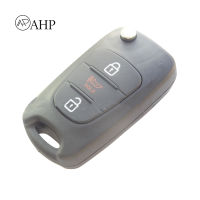 Car Key Shell 3-button Middle Horn-key Remote Key Cover Compatible For Grand SantaFe