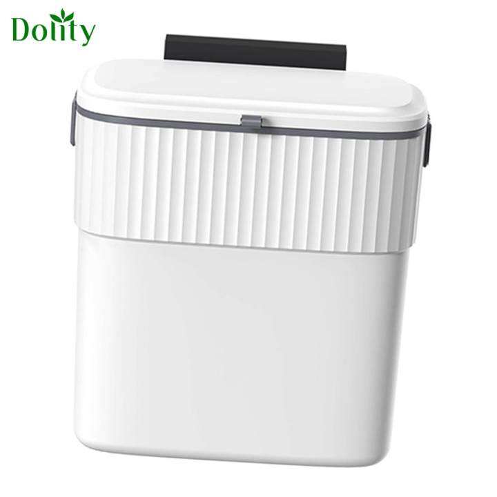Dolity Kitchen Garbage Can Slide open rubbish Compost Bin