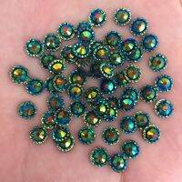 【CW】 200Pcs Resin 6mm Round Flatback Rhinestone Applique Crafts DIY/Wedding Scrapbook /Black SF224x2