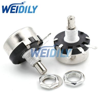♚▲ 1PCS WX110 WX010 5K6 5.6K 3 Soldering Terminals 6mm Round Metal Shaft Single Turn Wire Wound Potentiometer