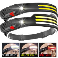 LED Headlamp Rechargeable Bright Headlamp Flashlight Motion Sensor Spotlight Lightweight Head Lamp for Camping, Running, Hiking