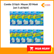 Combo 10 Bịch Khẩu Trang Mayan 3D Mask N95 50 cái Mayan Dust Mask for
