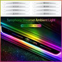 【Dynamic Upgrade】Symphony Welcome Light Car Door Sill Plate Anti-scratch Car Decoration Accessories for Toyota Honda Mitsubishi Volkswagen Nissan Hyundai Kia Kn Ford Bmw Chevrolet