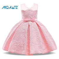 MQATZ Flower Kids Party Dress For Girl Children Costume Dress Elegant Embroidery Princess Dresses Vestido Girls Evening Clothes 3-10 Years  L5256