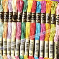 ♞◘☌ 100 Cotton High Quality Cross stitch Floss Embroidery thread Cross Stitch Embroidery Hand Knitting Sewing Weaving 8m 447 color