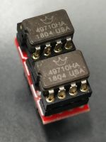 Single OP-AMP ออปแอมป์CROWN 49710HA ตัวถังเซรามิค ผลิตที่USA (ขายเป็นเซ็ต ออปแอมป์2ตัว+ตัวแปลงSingleเป็นDual)เสียงเทพ