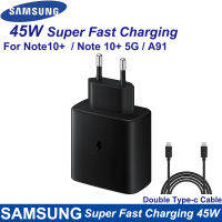 【✠】 C&amp;T e-Mart Original 45W Super Fast Charger Double Type-C สำหรับ Galaxy Note 10 Plus Note 10 + 5G USB C Fast Charging Wall Charger