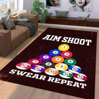 Billiard Poster Pool Hall Eight Ball Area Rug Car Non-Slip Floor Mat Doormats for Living Room Bedroom Water Absorption Mat