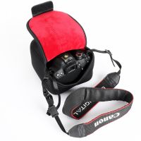 ❇▩☎ Neoprene Soft Case Velour Waterproof Camera Bag for Canon EOS 200D Mark II 250D 4000D 3000D 2000D 1500D 1300D 1200D 18-55mm Lens