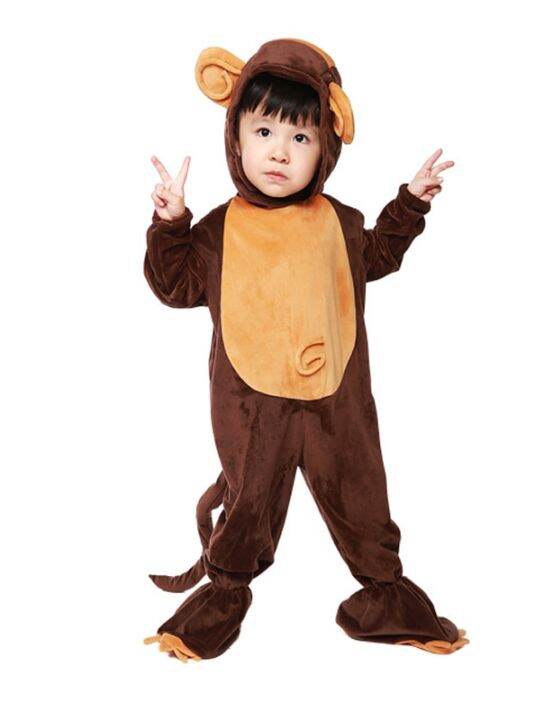 boy-girl-animal-onesie-monkey-pajamas-child-kid-halloween-purim-book-week-monkey-cosplay-outfit-sleep-wear-fancy-dress