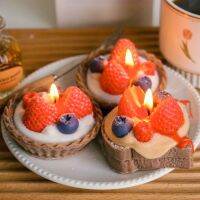 【hot】 Strawberry Egg Tart Candle Mold Aromatherapy Wax Silicone for Making Decoration