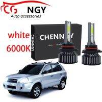 ชุดหลอดไฟหน้า 6000K 80W 12V-24V สีขาว สําหรับ Tucson 2006-2009 2 ชิ้น NEW