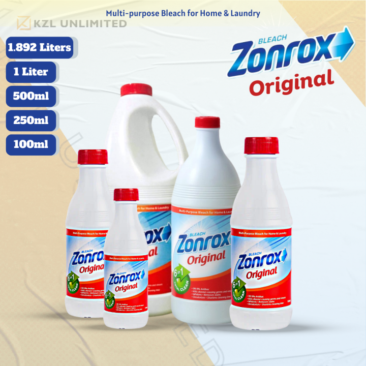 KZLU Zonrox Bleach Original MultiPurpose Bleach for Home and Laundry