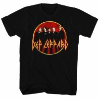 Hot sale DEF LEPPARD BAND graphic Mens 100% Cotton Round Neck Short Sleeve T-Shirt  Adult clothes