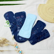 Size 25cm Kiểu LÕI LIỀN nền XANH Băng vệ sinh vải WingPad - BAN NGÀY