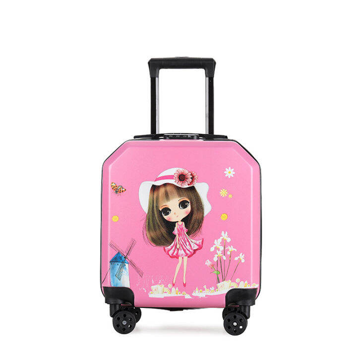 [In Stock] Girl Unicorn Bear Cartoon Children's Trolley Case New