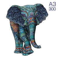 Elephant Wooden Animal Jigsaw For Kids 3D Top Quality Wood Puzzles Family Educational Games Home Decor Holiday Gifts 2022