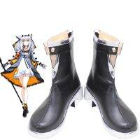 Game Anime Arknights Ptilopsis Battle Cosplay Boots and Lovely Lolita Dresses Costume Halloween Outfit For Women Wig Shoes