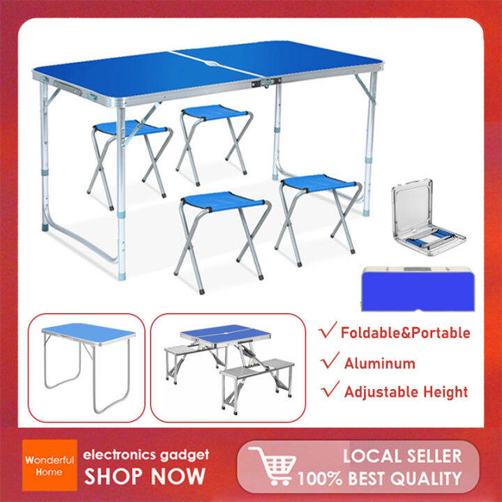 【Philippine spot】Portable Folding Table Heavy Duty Rectangular Picnic