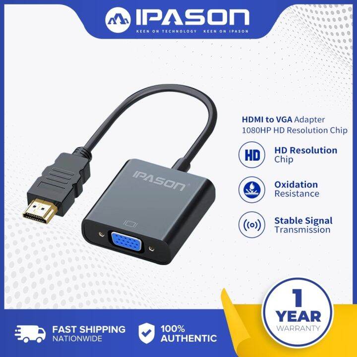 Ipason HDMI to VGA Adapter Adapters Connects a Computer Desktop Laptop