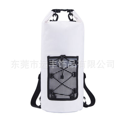[COD] ดริฟท์ถุงสะท้อนแสงกันน้ำ กระเป๋าปีนเขากันน้ำ PVC กระเป๋าเป้ผ้าตาข่าย