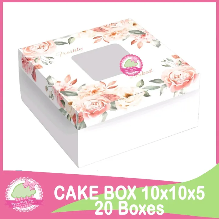 ☛MPS 20 boxes Cake Box 10x10x4 Cake Box 10x10x5 Pastry Box